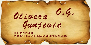 Olivera Gunjević vizit kartica